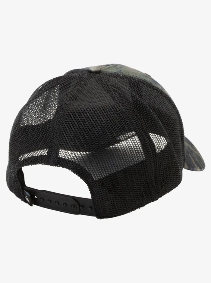 Quiksilver Hawaii Islands Camo Trucker Hat Thyme Mens Hats