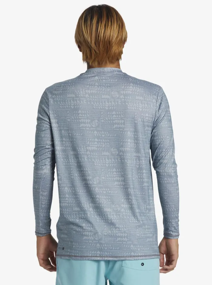 Quiksilver Hawaii Multiply Long Sleeve Surf Tee Quarry Mens Rashguards Quiksilver Hawaii Multiply Long Sleeve Surf Tee Quarry Mens Rashguards