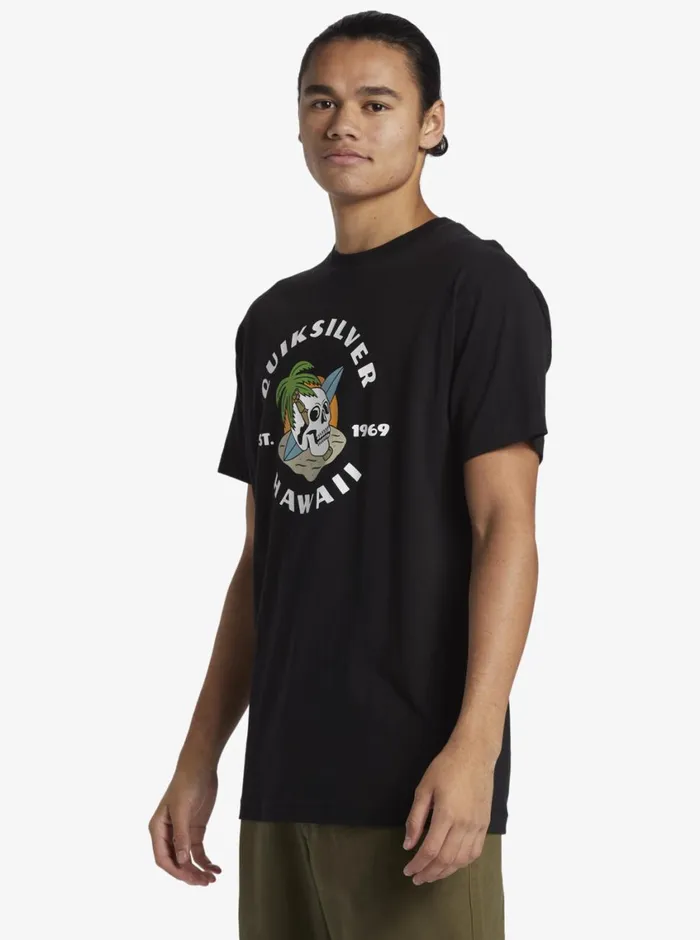 Quiksilver Hawaii Palm And Skull TShirt Black Mens Tees Quiksilver Hawaii Palm And Skull TShirt Black Mens Tees
