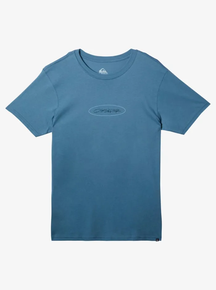 Quiksilver Level Up TShirt Aegean Blue Mens Tees