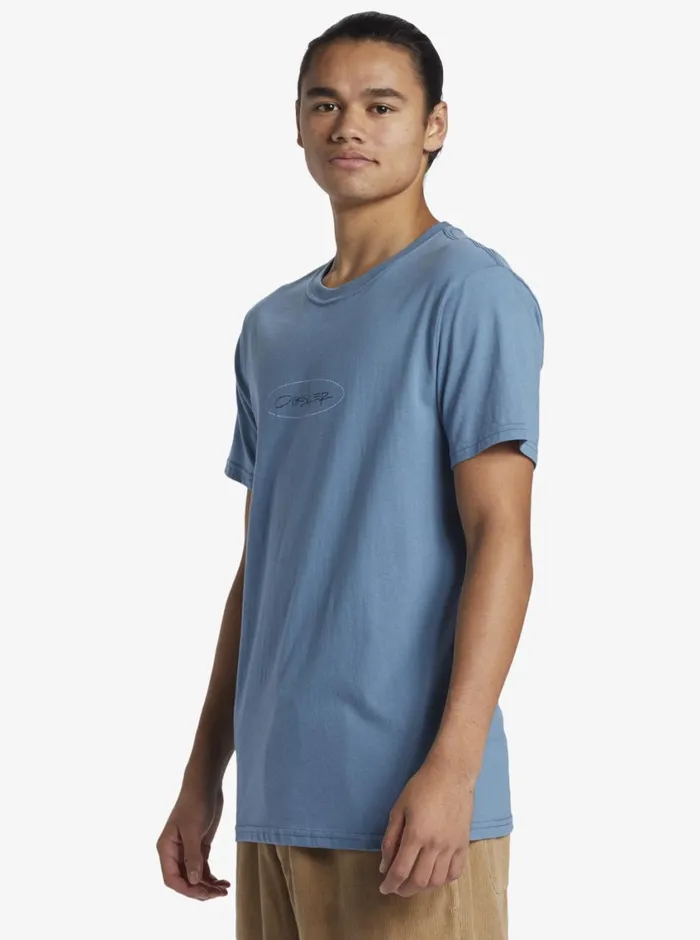 Quiksilver Level Up TShirt Aegean Blue Mens Tees Quiksilver Level Up TShirt Aegean Blue Mens Tees