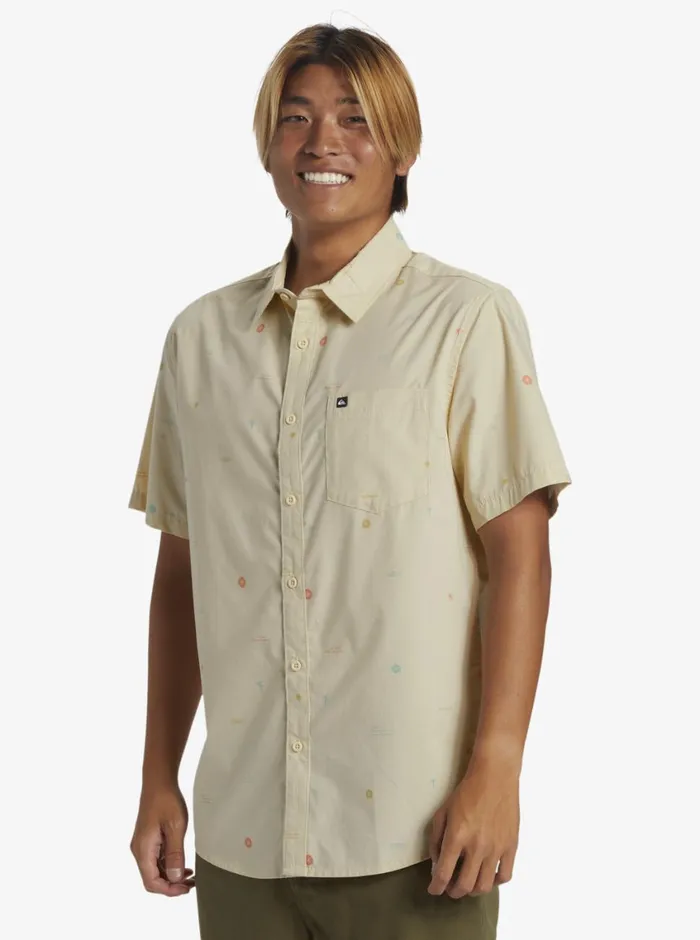 Quiksilver Mini Mo Classic Short Sleeve Woven Shirt Birch Mini Mo Ss Woven Mens Shirts and Polos