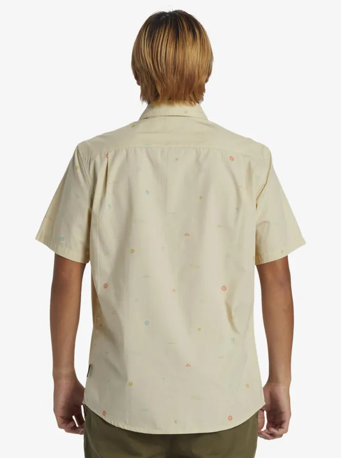 Quiksilver Mini Mo Classic Short Sleeve Woven Shirt Birch Mini Mo Ss Woven Mens Shirts and Polos