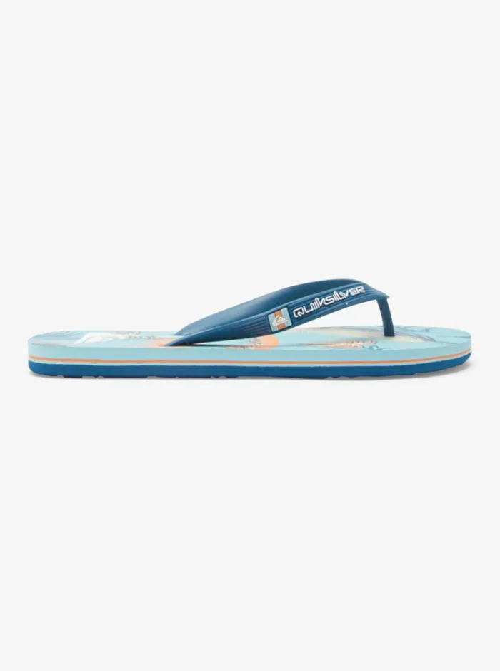 Quiksilver Molokai Art FlipFlops Blueblackyellow Mens Sandals Quiksilver Molokai Art FlipFlops Blueblackyellow Mens Sandals