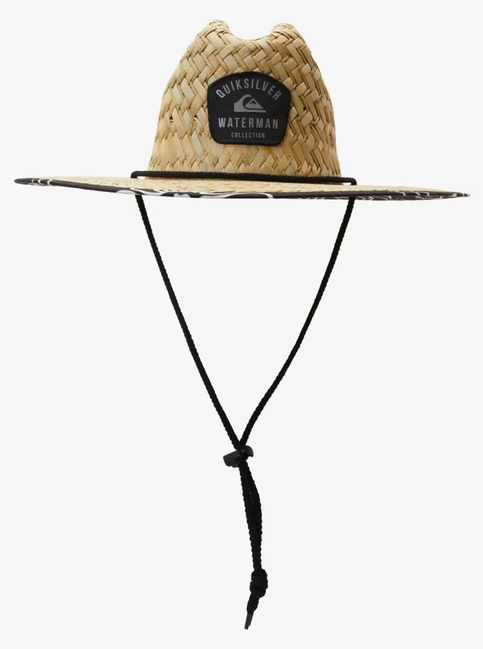 Quiksilver Outsider Straw Lifeguard Hat Black Jet Black Mens Hats
