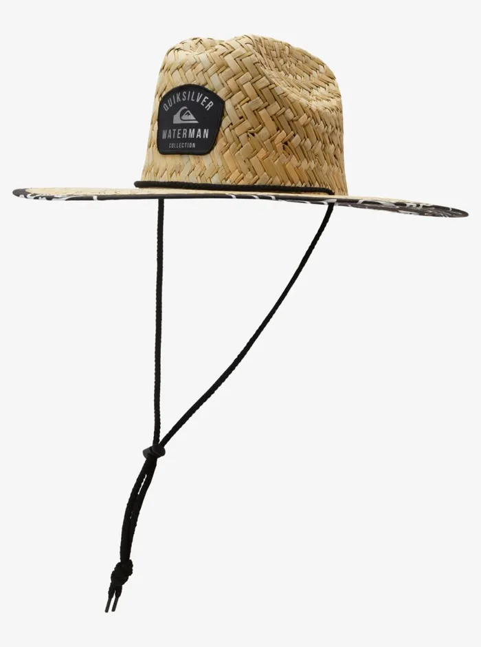 Quiksilver Outsider Straw Lifeguard Hat Black Jet Black Mens Hats Quiksilver Outsider Straw Lifeguard Hat Black Jet Black Mens Hats