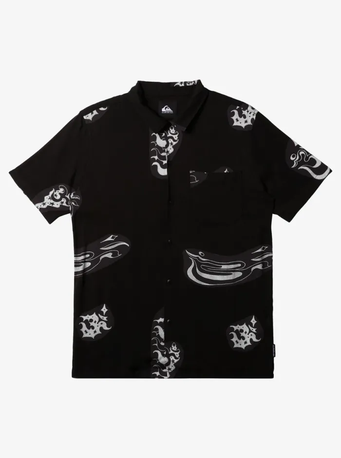 Quiksilver Pool Party Casual Short Sleeve Woven Shirt Black Aop Best Mix Ss Mens Shirts and Polos Quiksilver Pool Party Casual Short Sleeve Woven Shirt Black Aop Best Mix Ss Mens Shirts and Polos