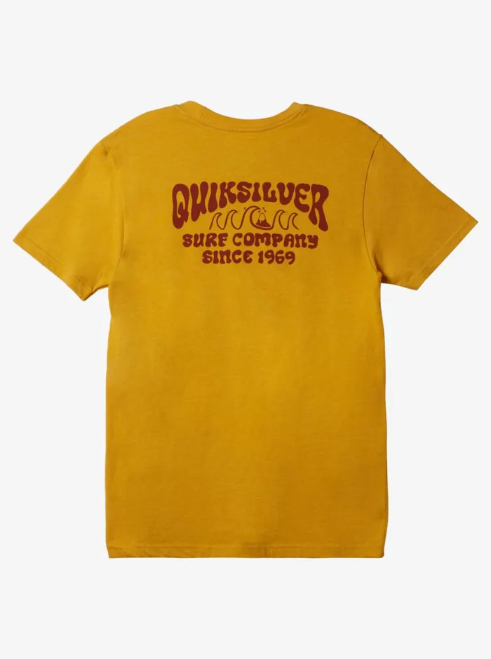Quiksilver Quik Lockup Mod TShirt Nugget Gold Heather Mens Tees Quiksilver Quik Lockup Mod TShirt Nugget Gold Heather Mens Tees