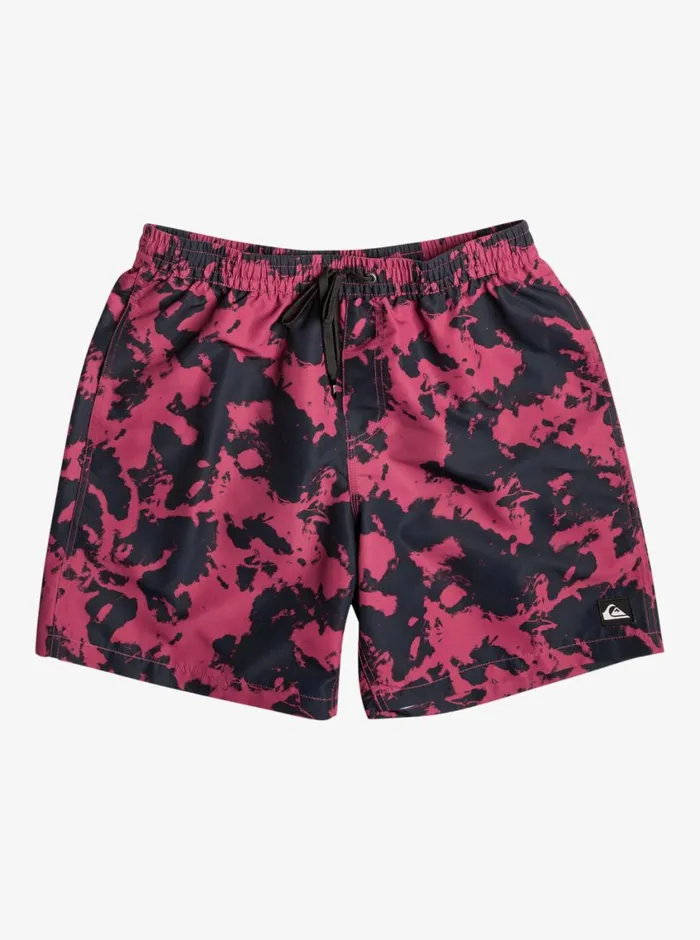 Quiksilver ReMix 17034 Volleys Mineral Red Mens Elastic Waist