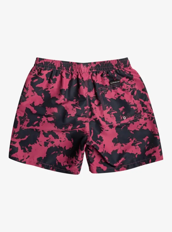 Quiksilver ReMix 17034 Volleys Mineral Red Mens Elastic Waist Quiksilver ReMix 17034 Volleys Mineral Red Mens Elastic Waist
