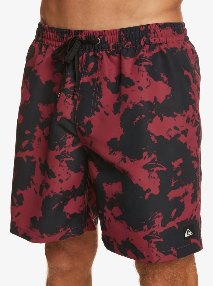 Quiksilver ReMix 17034 Volleys Mineral Red Mens Elastic Waist Quiksilver ReMix 17034 Volleys Mineral Red Mens Elastic Waist