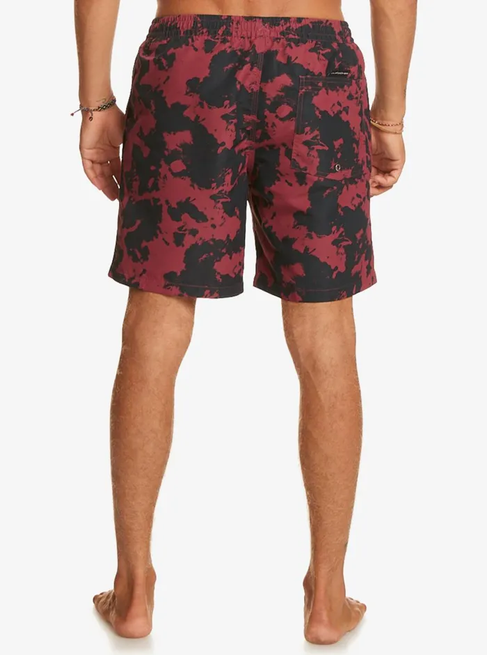 Quiksilver ReMix 17034 Volleys Mineral Red Mens Elastic Waist Quiksilver ReMix 17034 Volleys Mineral Red Mens Elastic Waist
