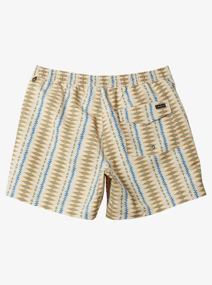 Quiksilver Remade Mix Volley 17034 Elastic Waist Shorts Oyster White Mens Elastic Waist Quiksilver Remade Mix Volley 17034 Elastic Waist Shorts Oyster White Mens Elastic Waist