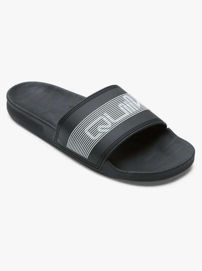 Quiksilver Rivi Wordmark Slides Black 3 Mens Sandals