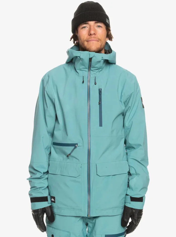 Quiksilver Sammy Carlson Stretch Quest Technical Snow Jacket Brittany Blue Mens Snow Jackets