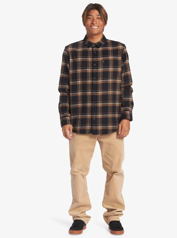 Quiksilver Sanders Long Sleeve Top Black Sanders Flannel Mens Shirts and Polos Quiksilver Sanders Long Sleeve Top Black Sanders Flannel Mens Shirts and Polos