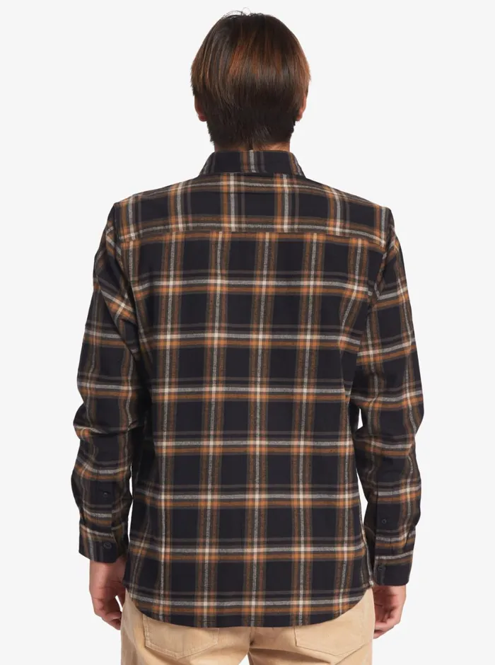Quiksilver Sanders Long Sleeve Top Black Sanders Flannel Mens Shirts and Polos Quiksilver Sanders Long Sleeve Top Black Sanders Flannel Mens Shirts and Polos