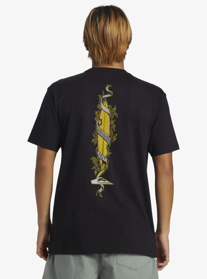 Quiksilver Step Up TShirt Black Mens Tees