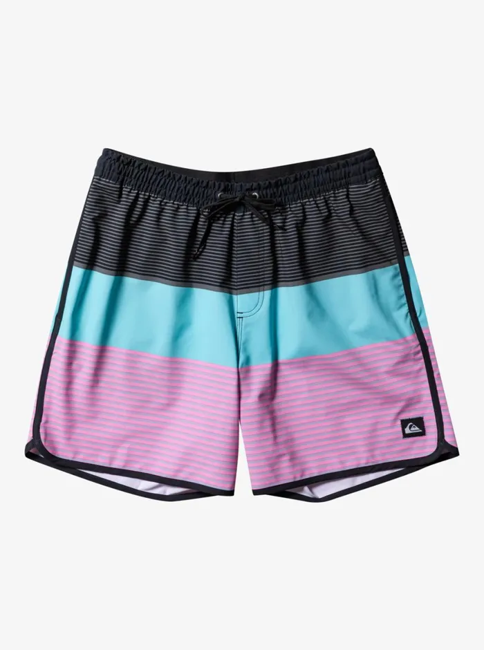 Quiksilver Surfsilk Tijuana 17034 Volleys Black Mens Elastic Waist