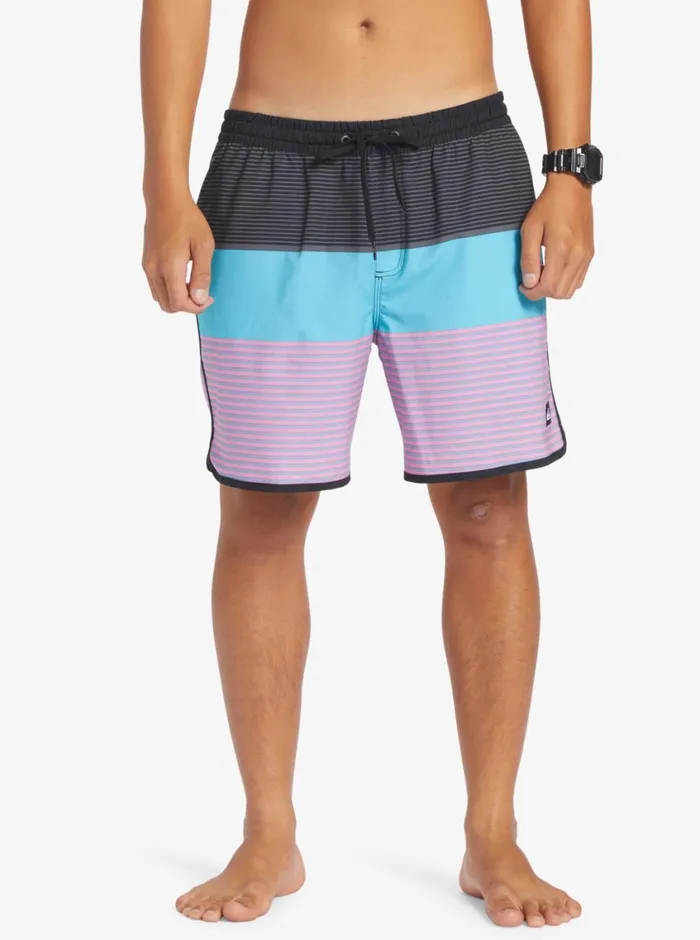 Quiksilver Surfsilk Tijuana 17034 Volleys Black Mens Elastic Waist Quiksilver Surfsilk Tijuana 17034 Volleys Black Mens Elastic Waist