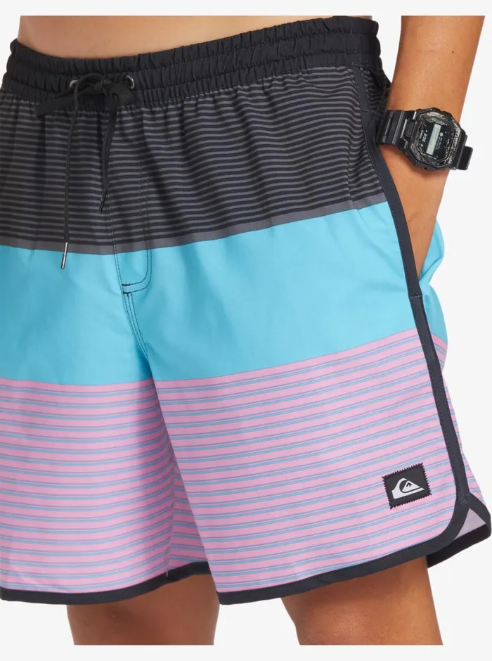Quiksilver Surfsilk Tijuana 17034 Volleys Black Mens Elastic Waist Quiksilver Surfsilk Tijuana 17034 Volleys Black Mens Elastic Waist