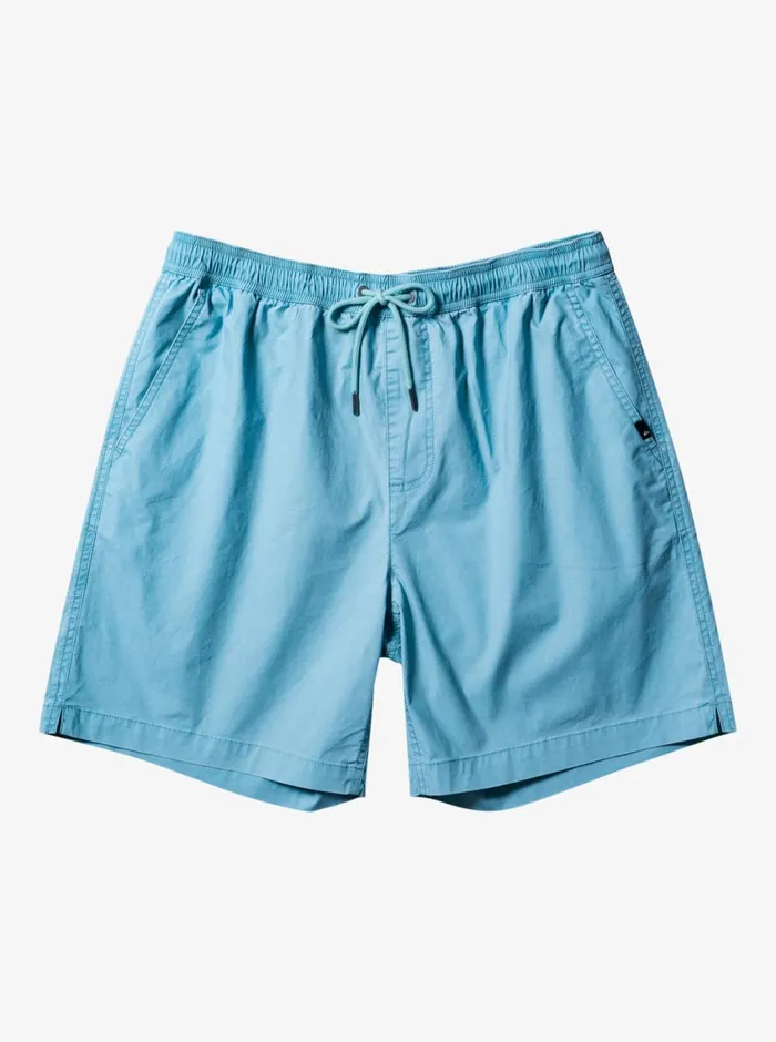 Quiksilver Taxer Elastic Waist Shorts Cameo Blue Mens Shorts and Amphibians