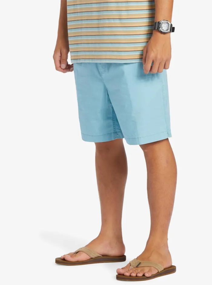 Quiksilver Taxer Elastic Waist Shorts Cameo Blue Mens Shorts and Amphibians Quiksilver Taxer Elastic Waist Shorts Cameo Blue Mens Shorts and Amphibians