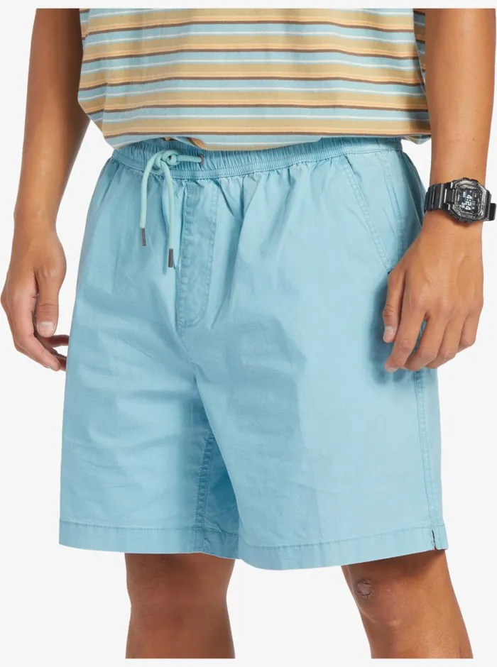 Quiksilver Taxer Elastic Waist Shorts Cameo Blue Mens Shorts and Amphibians Quiksilver Taxer Elastic Waist Shorts Cameo Blue Mens Shorts and Amphibians