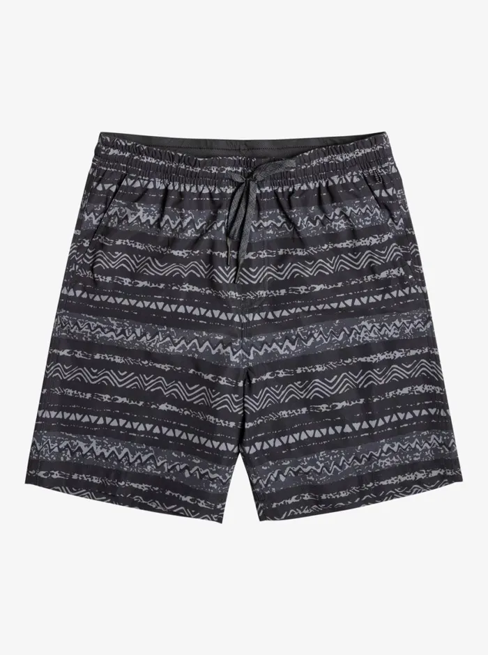 Quiksilver Taxer Print 18034 Amphibian Boardshorts Black Mens Shorts and Amphibians