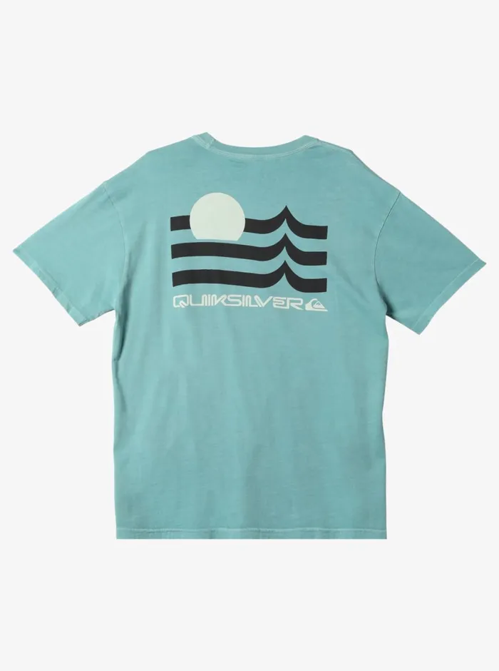 Quiksilver Tipping Sunsets TShirt Reef Waters Mens Tees Quiksilver Tipping Sunsets TShirt Reef Waters Mens Tees
