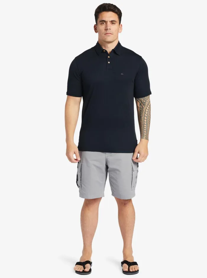Quiksilver Waterpolo Short Sleeve Polo Shirt Black MensWaterman Shirts and Polos Quiksilver Waterpolo Short Sleeve Polo Shirt Black MensWaterman Shirts and Polos