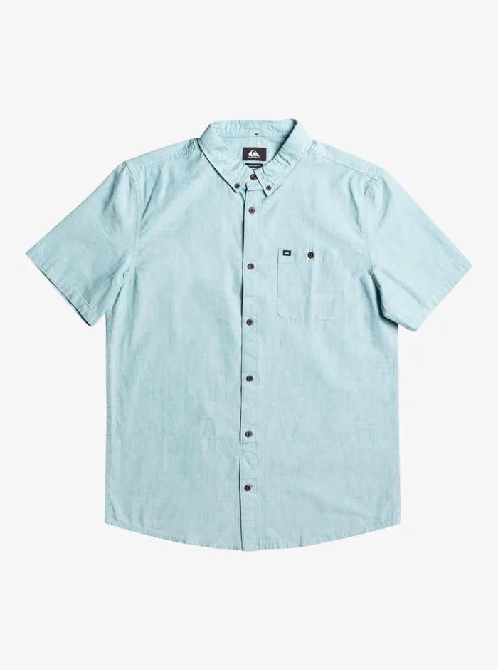 Quiksilver Winfall Short Sleeve Shirt Moroccan Blue Mens Shirts and Polos