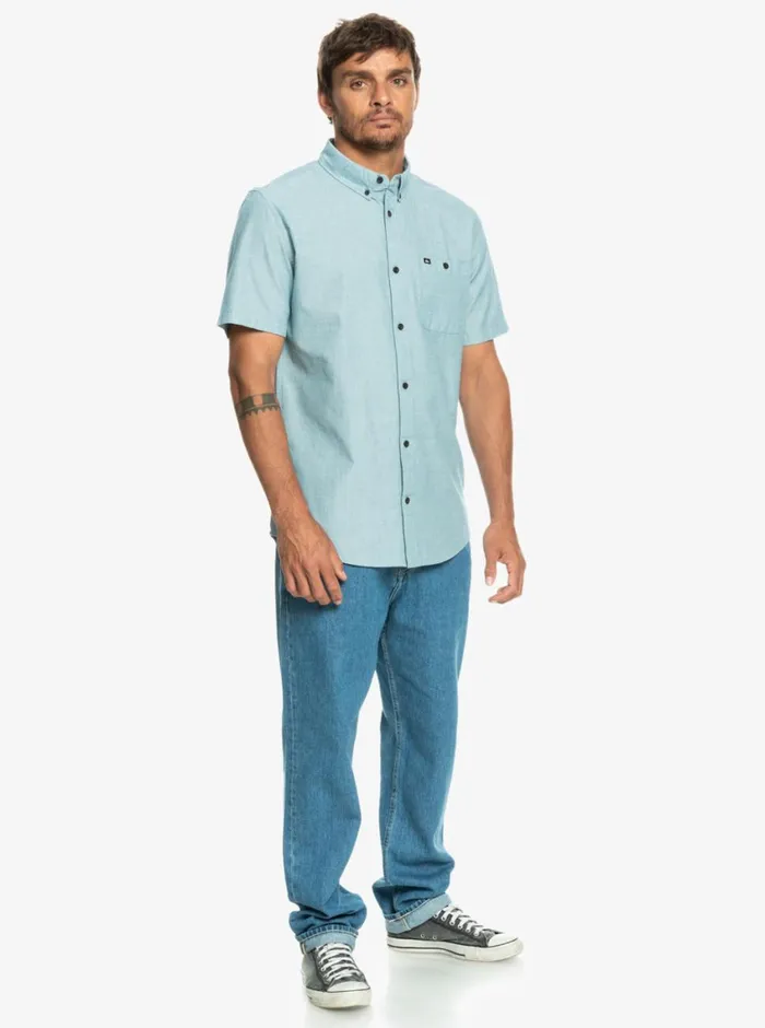 Quiksilver Winfall Short Sleeve Shirt Moroccan Blue Mens Shirts and Polos Quiksilver Winfall Short Sleeve Shirt Moroccan Blue Mens Shirts and Polos