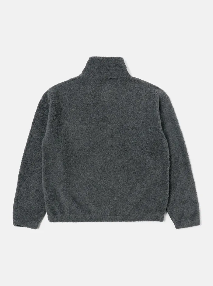 Ramsay Quarter Zip In Charcoal Mountain Fleece Men Universal Works Fleece