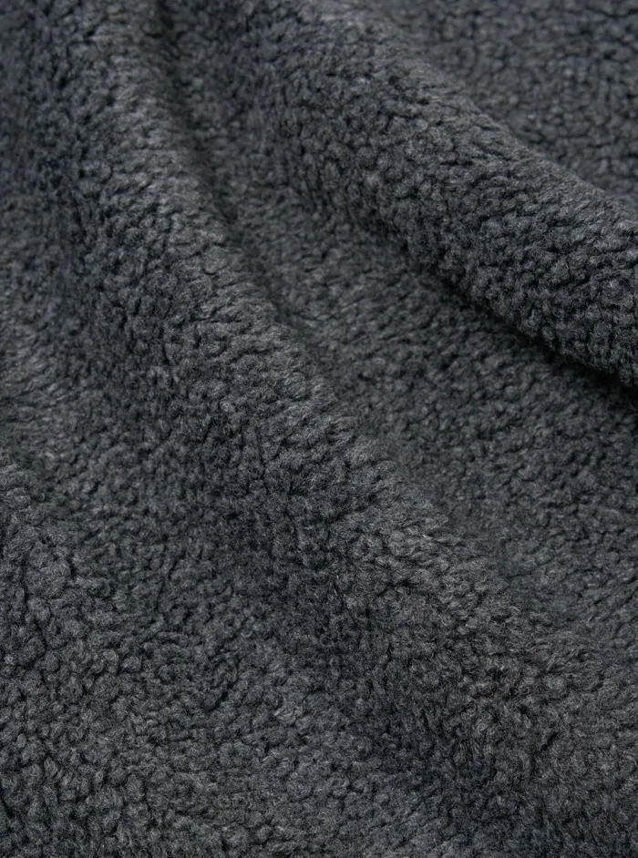 Ramsay Quarter Zip In Charcoal Mountain Fleece Men Universal Works Fleece