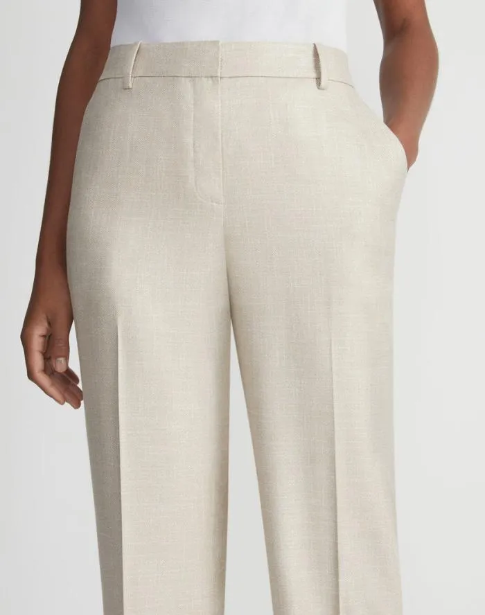 Ready To Wear Bamboo Viscose Twill Gates Pant Birch Bark Multi Lafayette 148 New York Pants and Shorts