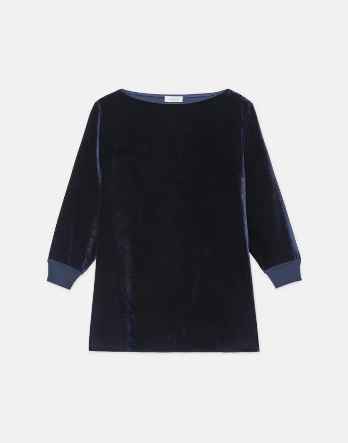 Ready To Wear Crushed Velvet Blouse Midnight Blue Lafayette 148 New York Blouses and Shirts Ready To Wear Crushed Velvet Blouse Midnight Blue Lafayette 148 New York Blouses and Shirts