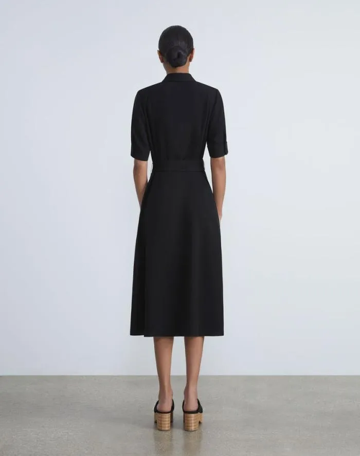 Ready To Wear Finesse Crepe Belted Shirtdress Black Lafayette 148 New York Dresses Ready To Wear Finesse Crepe Belted Shirtdress Black Lafayette 148 New York Dresses