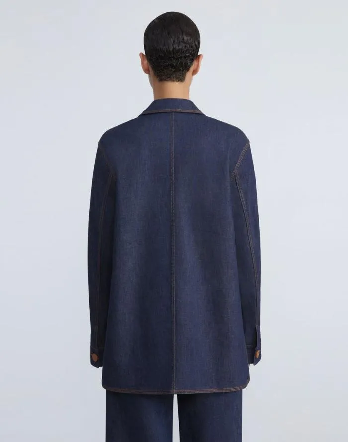 Ready To Wear L148 Denim ALine Chore Jacket Shipyard Indigo Lafayette 148 New York Jackets and Blazers