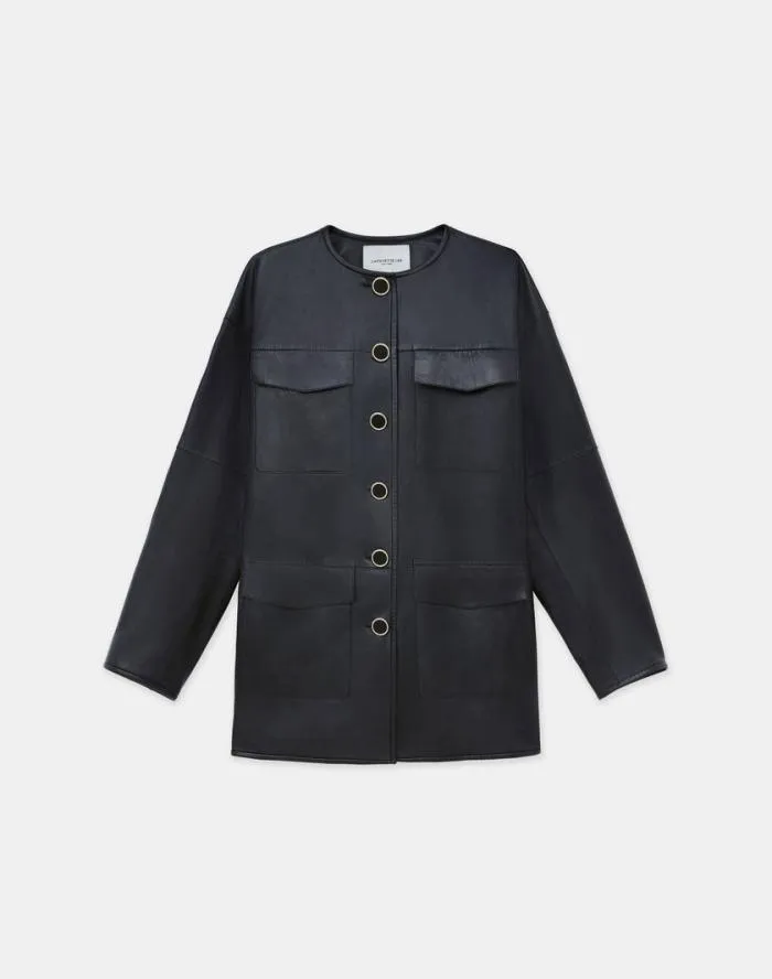 Ready To Wear Nappa Leather Quilted Coat Black Lafayette 148 New York Leathers and Suedes Ready To Wear Nappa Leather Quilted Coat Black Lafayette 148 New York Leathers and Suedes
