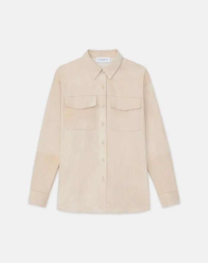 Ready To Wear Paperfine Suede Shirt Jacket Dune Lafayette 148 New York Leathers and Suedes Ready To Wear Paperfine Suede Shirt Jacket Dune Lafayette 148 New York Leathers and Suedes