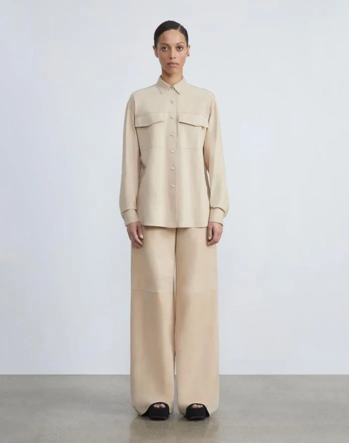 Ready To Wear Paperfine Suede Shirt Jacket Dune Lafayette 148 New York Leathers and Suedes