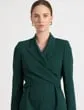 Ready To Wear Responsible Finesse Crepe Wrap Blazer Black Lafayette 148 New York Jackets and Blazers