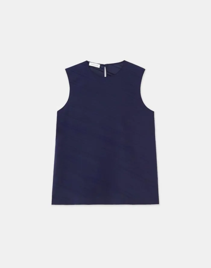Ready To Wear Sateen Diagonal Pleat Blouse Midnight Blue Lafayette 148 New York Blouses and Shirts Ready To Wear Sateen Diagonal Pleat Blouse Midnight Blue Lafayette 148 New York Blouses and Shirts