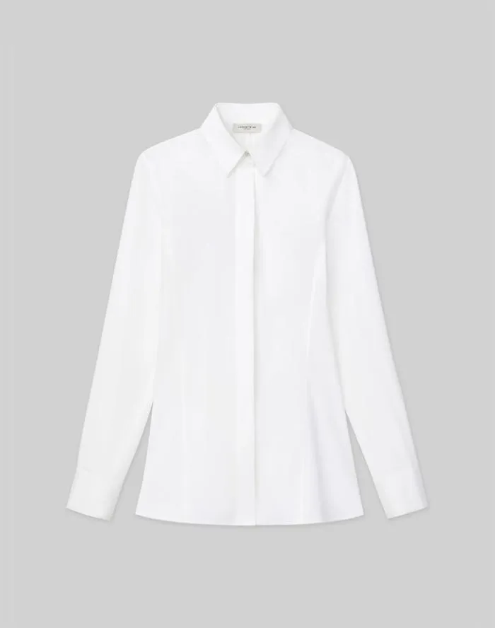 Ready To Wear Stretch Cotton Fit and Flare Shirt White Lafayette 148 New York Blouses and Shirts Ready To Wear Stretch Cotton Fit and Flare Shirt White Lafayette 148 New York Blouses and Shirts