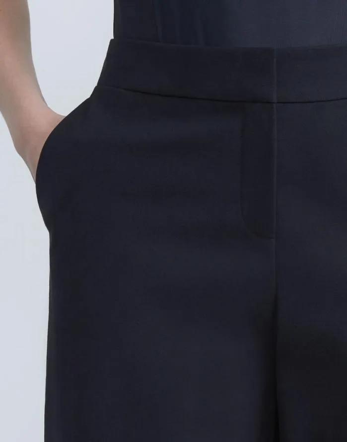 Ready To Wear Stretch Twill Manhattan Bermuda Short Black Lafayette 148 New York Pants and Shorts
