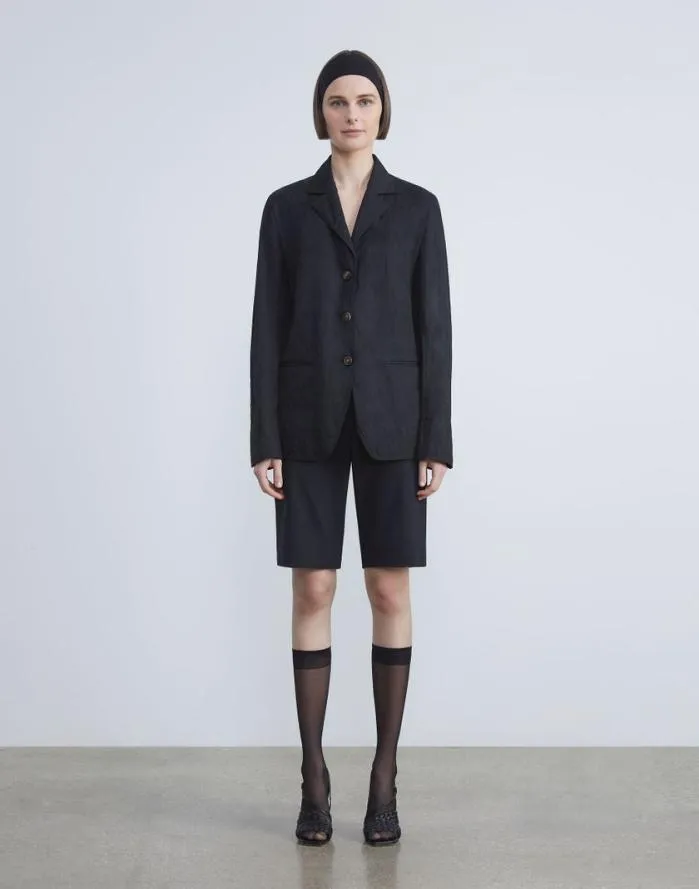 Ready To Wear Stretch Twill Manhattan Bermuda Short Black Lafayette 148 New York Pants and Shorts