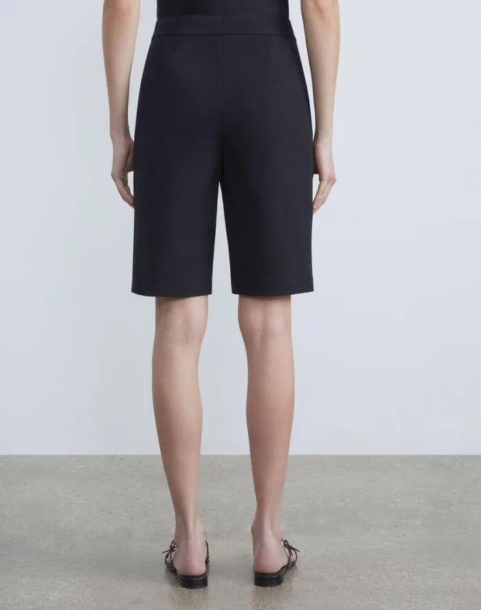 Ready To Wear Stretch Twill Manhattan Bermuda Short Black Lafayette 148 New York Pants and Shorts