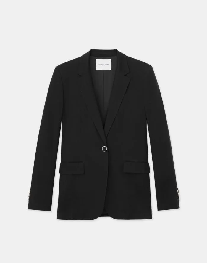 Ready To Wear Stretch Virgin Wool Single Button Blazer Black Lafayette 148 New York Jackets and Blazers Ready To Wear Stretch Virgin Wool Single Button Blazer Black Lafayette 148 New York Jackets and Blazers