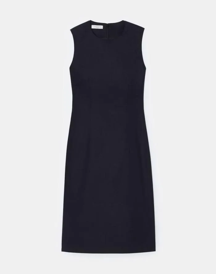 Ready To Wear Stretch Wool Sheath Dress Black Lafayette 148 New York Dresses